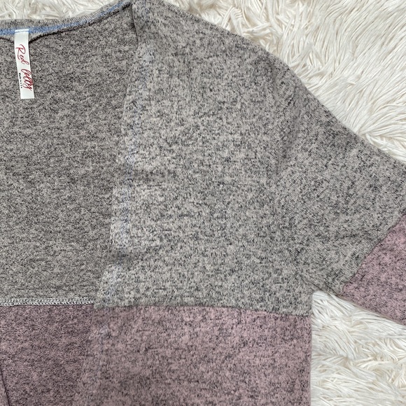 Red Lolly Open Cardigan ๐ Gray Pink & Blue - Picture 7 of 12